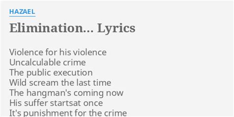 Elimination... lyrics [Hazael]