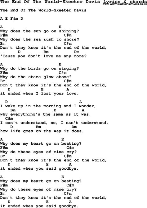 End of the World lyrics [Andreas Johnson]