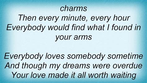 Everybody Loves Somebody lyrics [Barry Manilow]