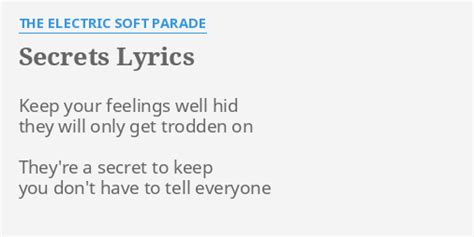 Existing lyrics [Electric Soft Parade]