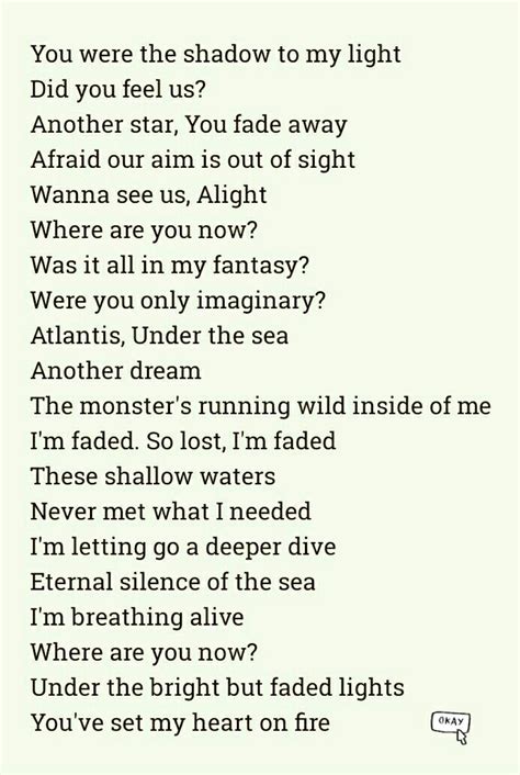 Fade lyrics [Of Good Nature]