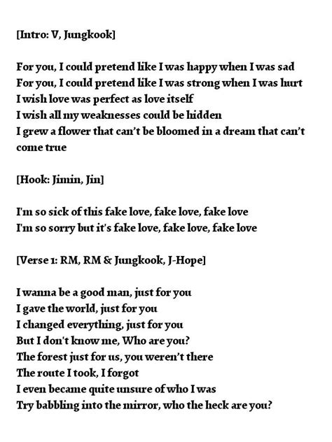 Fake Love lyrics [BabyMal]