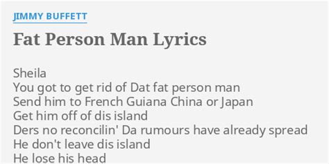 Fat Person Man lyrics [Jimmy Buffett]