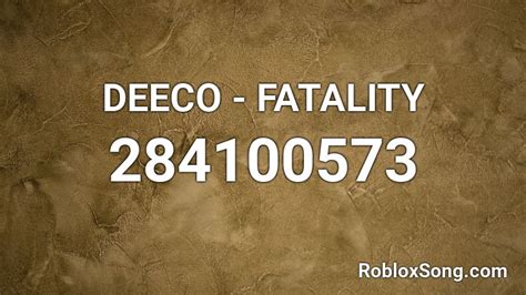 Fatality lyrics [Deeco]