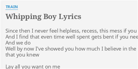 Fiction lyrics [Whipping Boy]