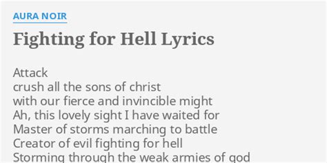 Fighting For Hell lyrics [Aura Noir]