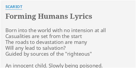 Forming Humans lyrics [Scariot]