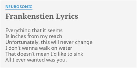 Frankenstien lyrics [Neurosonic]