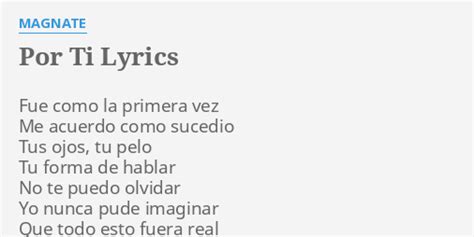 Fue Por Ti lyrics [Buha]