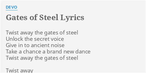 Gates of Steel lyrics [Devo]