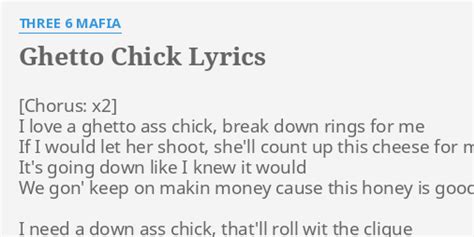 Ghetto Chick lyrics [Three 6 Mafia]