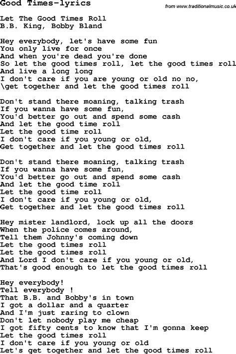 Good Times lyrics [Travis Bretzer]