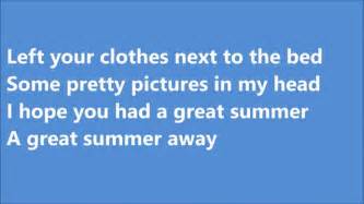 Great Summer lyrics [Vance Joy]
