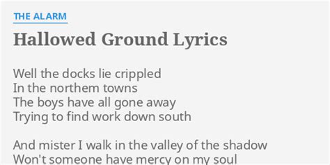 Hallowed Ground lyrics [The Alarm]