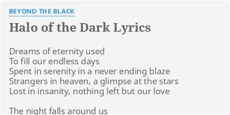 Halo of the Dark lyrics [Beyond The Black]