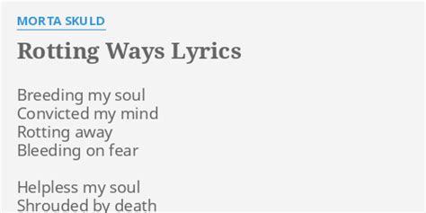 Hating Life lyrics [Morta Skuld]