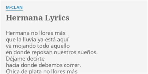 Hermana lyrics [Lucas Meyer]