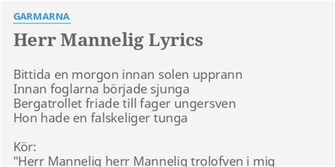 Herr Mannelig lyrics [Garmarna]