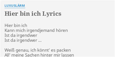 Hier bin ich doch lyrics [HeXer]