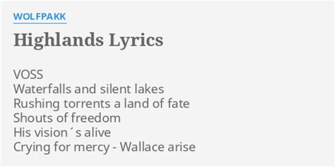 Highlands lyrics [Wolfpakk]