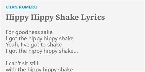 Hippy Hippy Shake lyrics [Chan Romero]