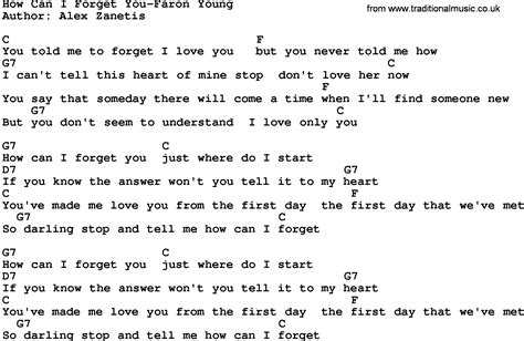 How Can I Forget You lyrics [Faron Young]