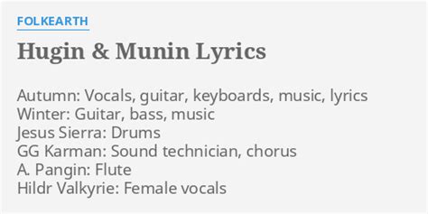 Hugin & Munin lyrics [Folkearth]