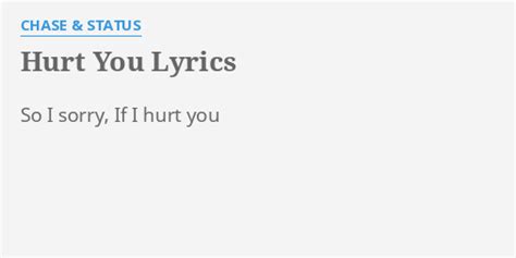 Hurt You lyrics [Jim Johnston]