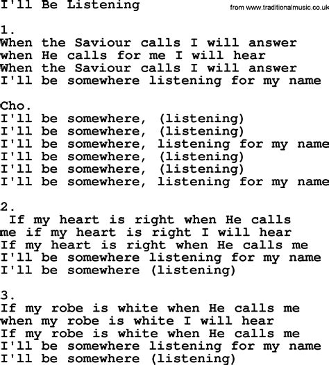 I'll Be Listening lyrics [Henry Gross]