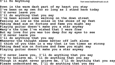 I'll Do Anything lyrics [Gordon Lightfoot]