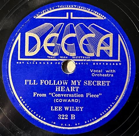 I'll Follow My Secret Heart lyrics [Lee Wiley]