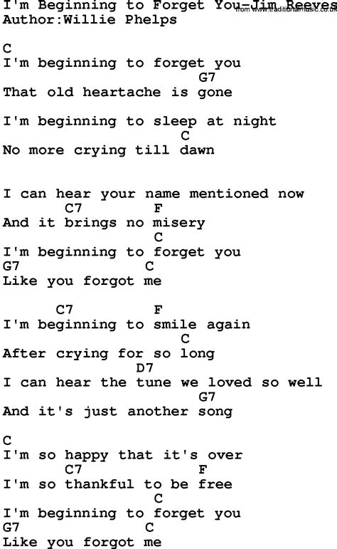 I’m Beginning To Forget You lyrics [Jim Reeves]