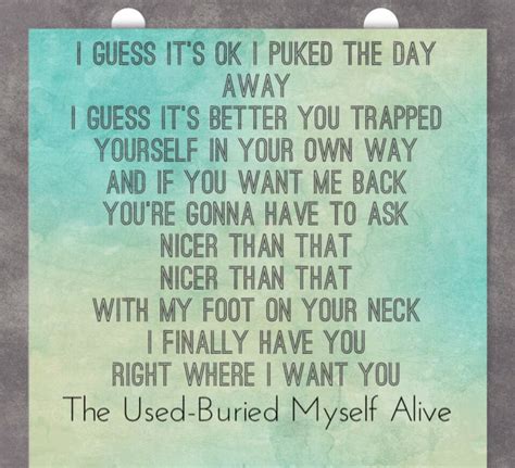 I Buried Myself Today lyrics [Crick Machine]