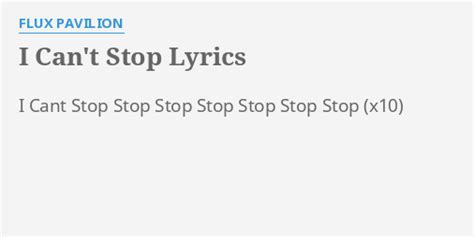 I Can't Stop It lyrics [Spunk]