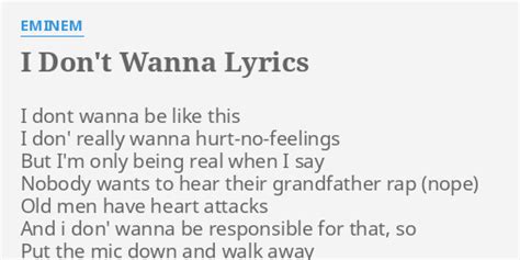 I Don't Wanna Be Here lyrics [Little Hurt]
