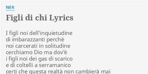 I Figli lyrics [Nur. (IT)]