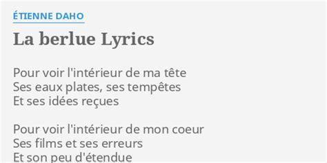If lyrics [Étienne Daho]