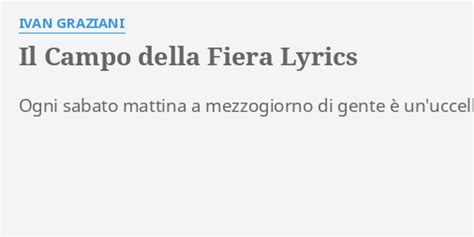 Il campo della fiera lyrics [Ivan Graziani]