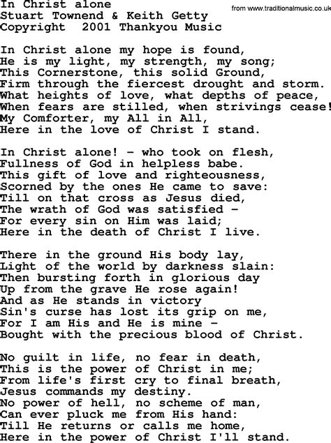 In Christ Alone lyrics [Sidney Mohede]