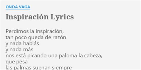 Inspiración lyrics [Onda Vaga]