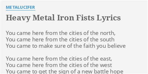 Iron Fist lyrics [Pro-Pain (Metal)]