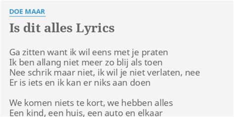 Is Dit Alles lyrics [Skik]