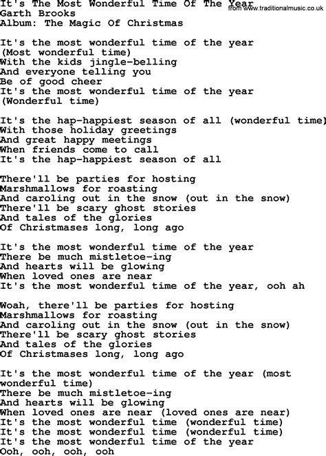 It's the Most Wonderful Time of the Year lyrics [Vince Gill]