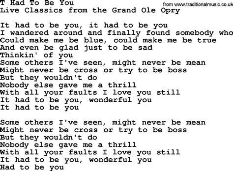 It Had To Be You lyrics [Vera Lynn]