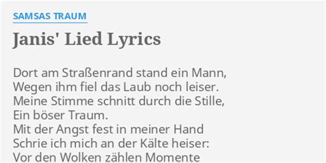 Janis' Lied lyrics [Samsas Traum]
