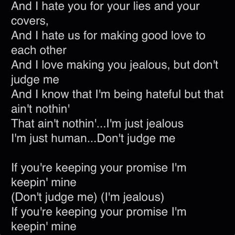 Jealous w you lyrics [Linda Sophia]