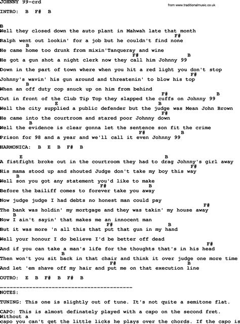 Johnny 99 lyrics [Bruce Springsteen]