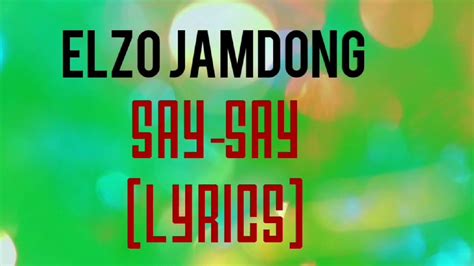 Jongoma lyrics [Elzo JamDong]