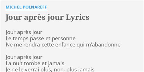 Jour Après Jour lyrics [Rim'K]