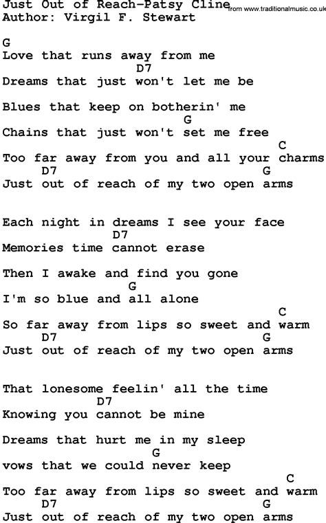 Just Out of Reach lyrics [Patsy Cline]